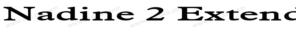 Nadine 2 Extended Bold字体转换
